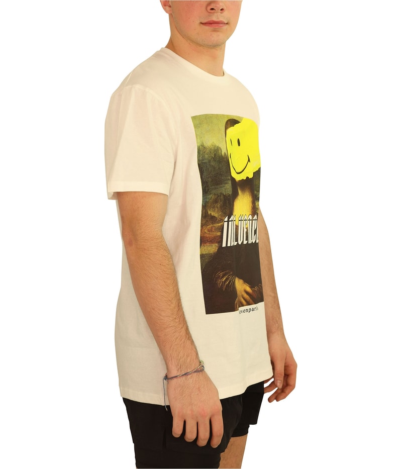 Elevenparis Mens Mona Lisa Smiley Graphic T-Shirt