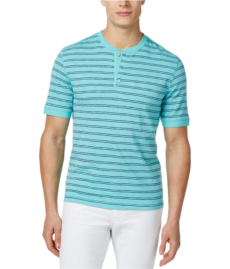 Club Room Mens Striped Henley Shirt