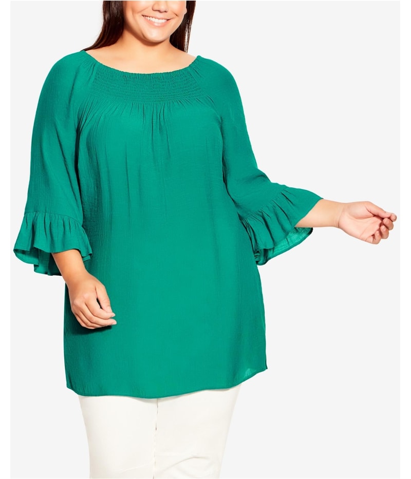avenue Womens Trendy Tunic Blouse