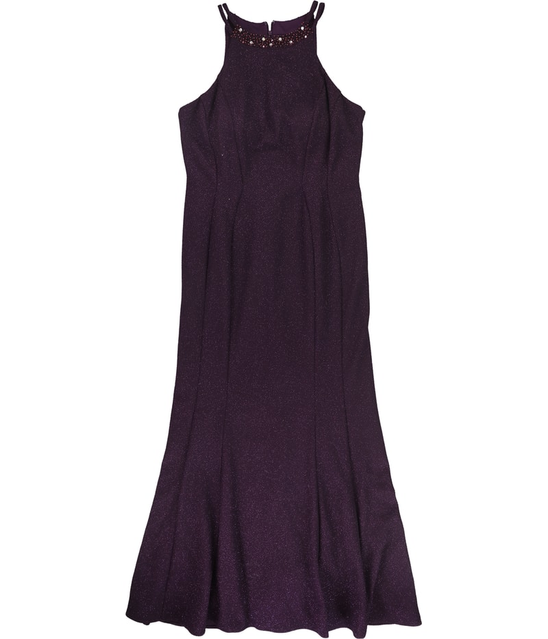 Nightway Womens Glitter Gown Dress