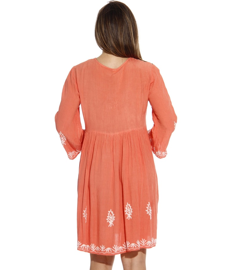 Riviera Sun Womens Button Neck Mini Dress
