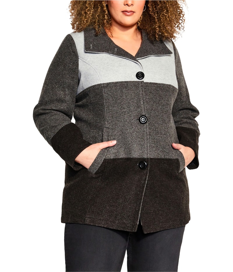 avenue Womens Back button detail Fleece Jacket