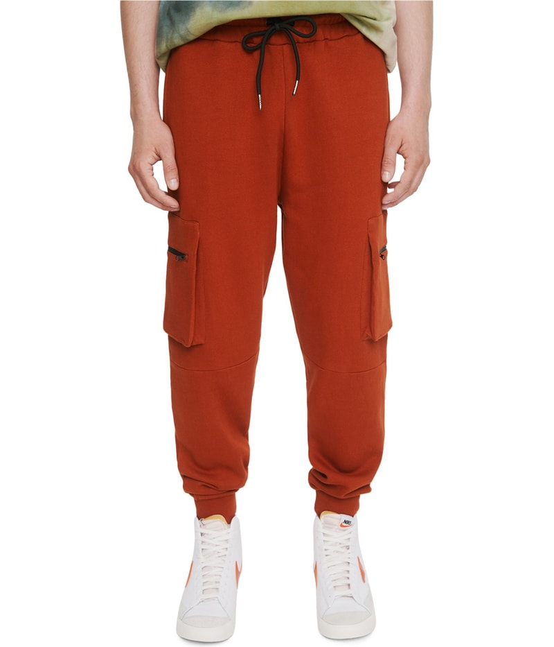 Elevenparis Mens Fleece Cargo Straight Leg Jogger Casual Pants