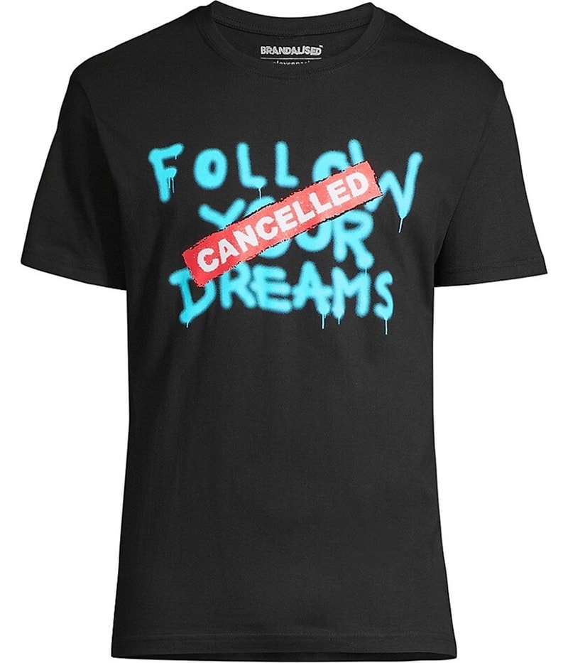 Elevenparis Mens Follow Your Dreams Graphic T-Shirt