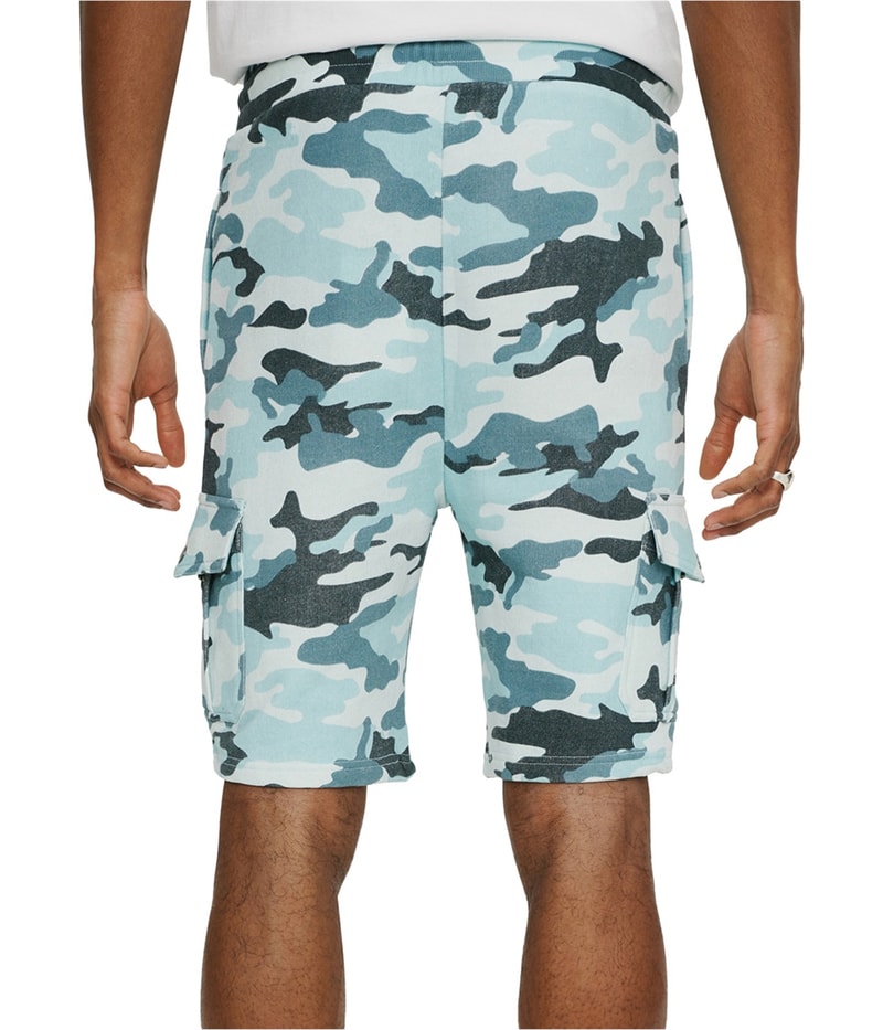 Elevenparis Mens Fleece Cargo Casual Bermuda Shorts