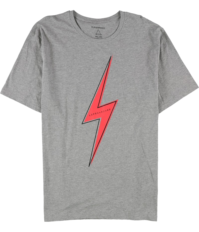 Elevenparis Mens Lightning Bolt Graphic T-Shirt