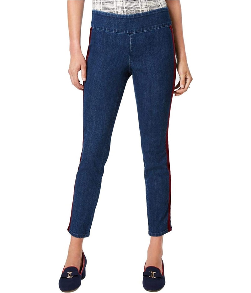 Charter Club Womens Velvet Stripe Tapered Leggings Casual Pants