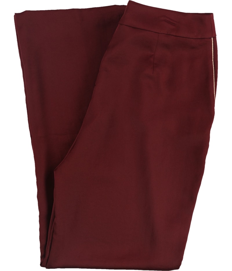 Leyden Womens Piped Wide Leg Casual Pants
