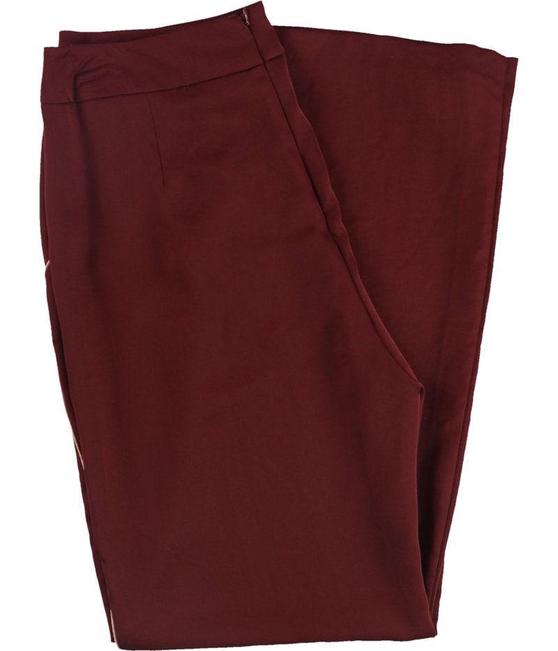 Leyden Womens Piped Wide Leg Casual Pants