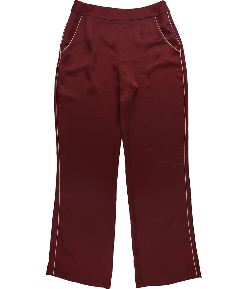 Leyden Womens Piped Wide Leg Casual Pants