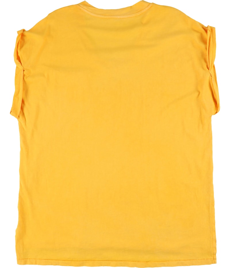 American Eagle Womens Voop Neck Roping Bf Basic Tee in Orange, image 2 of 2
