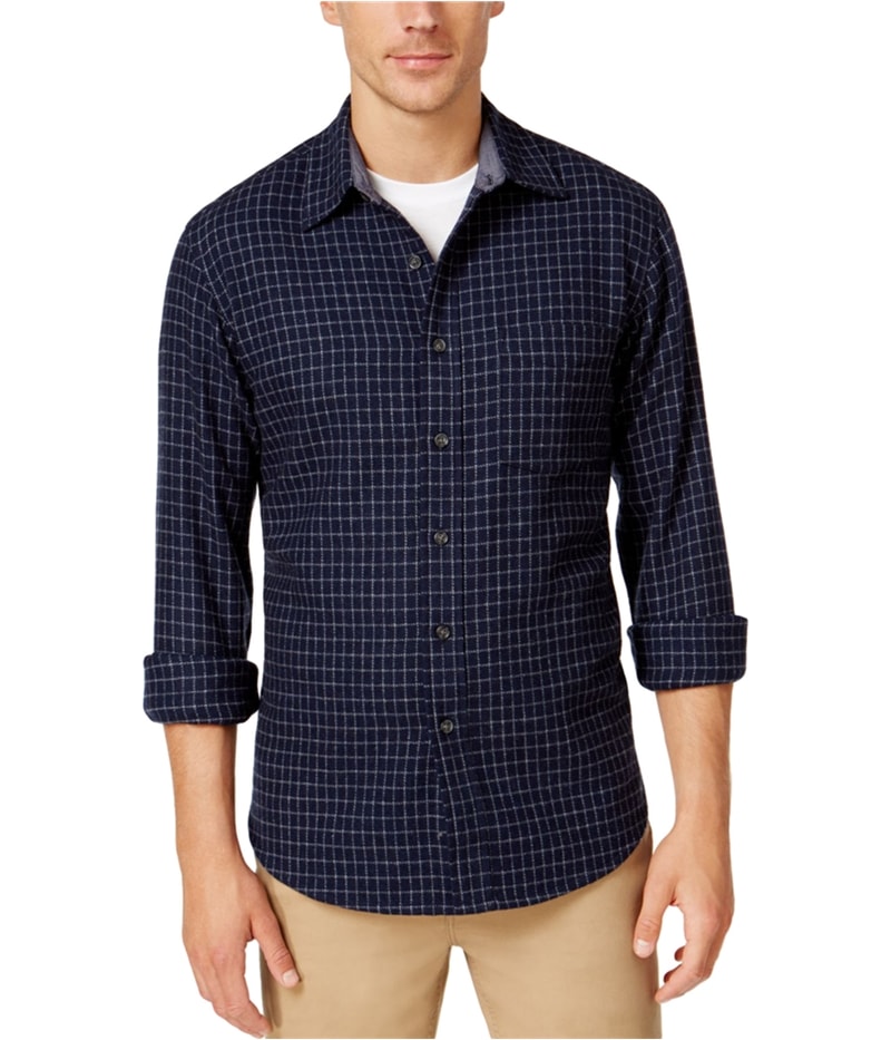 Club Room Mens Check LS Button Up Shirt