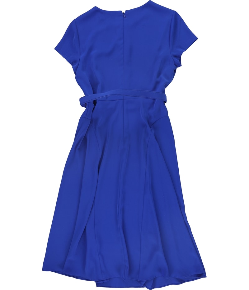Ralph Lauren Womens Belted Georgette Midi Dress