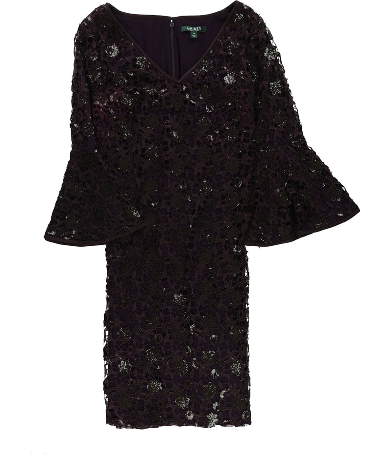 Ralph Lauren Womens Sequined A-line Dress