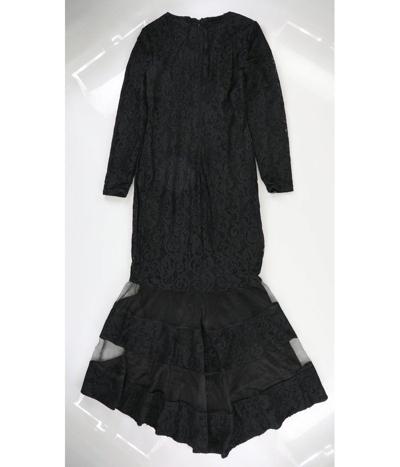 Ralph Lauren Womens Fluted Lace Gown Dress
