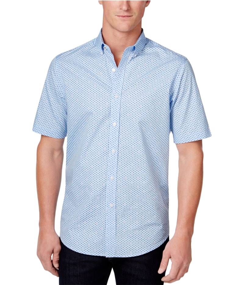 Club Room Mens Micro-Geo Button Up Shirt