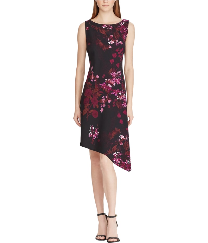 American Living Womens Floral Asymmetrical Dress