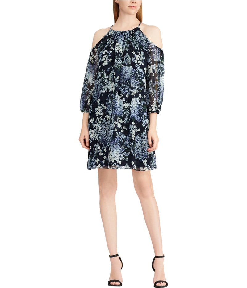 American Living Womens Floral Off-Shoulder Dress