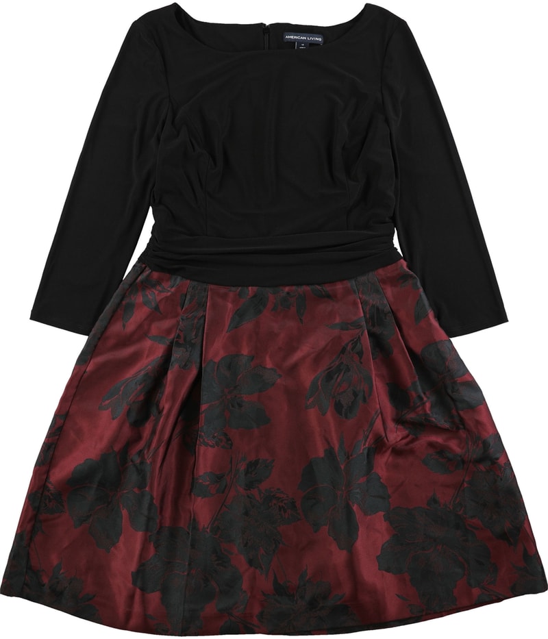 American Living Womens Floral Fit & Flare Dress