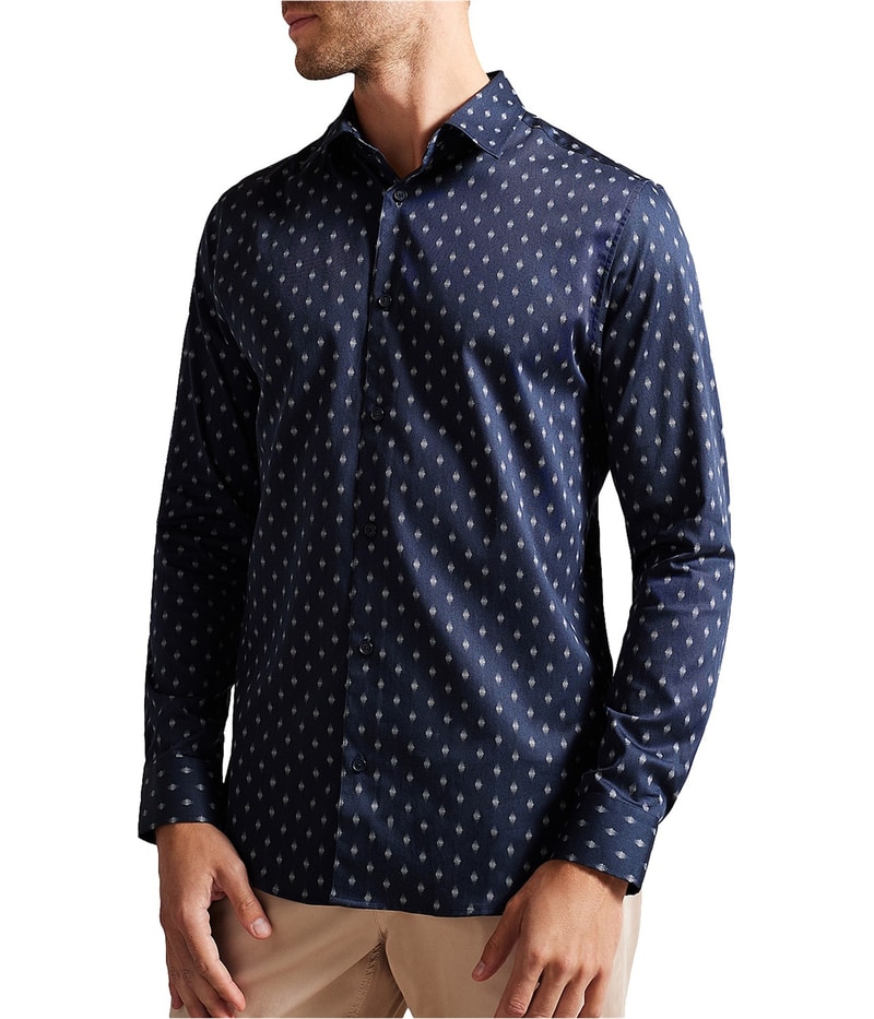 Ted Baker Mens Geometric Shapes Button Up Shirt