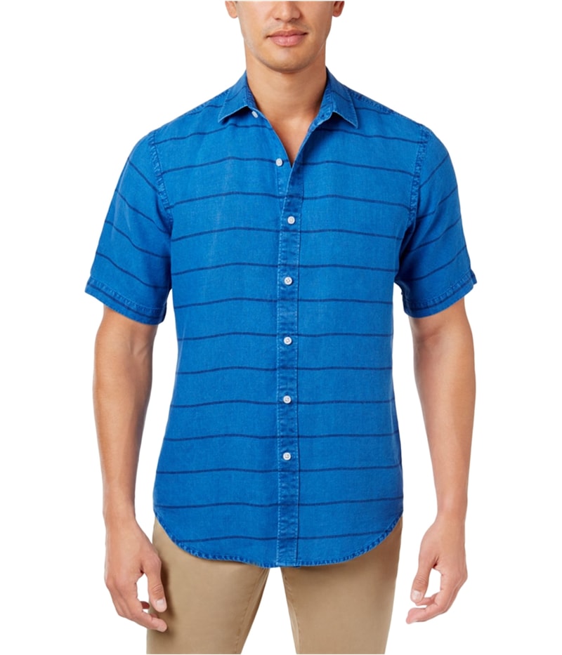 Club Room Mens Garment Dyed Button Up Shirt
