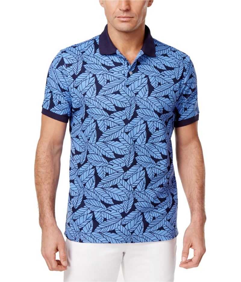 Club Room Mens Contrast Leafy Polo Shirt