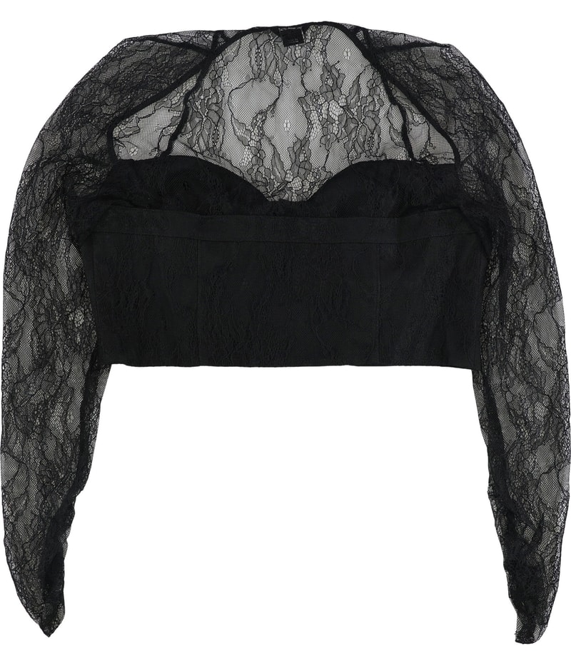 GUESS Womens Corset Crop Top Blouse, view 2