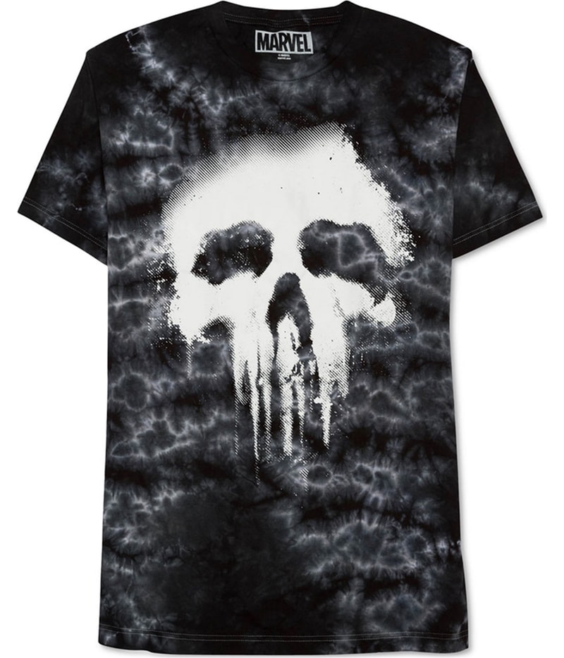 Jem Mens Punisher Tie-Dyed Halftone Graphic T-Shirt