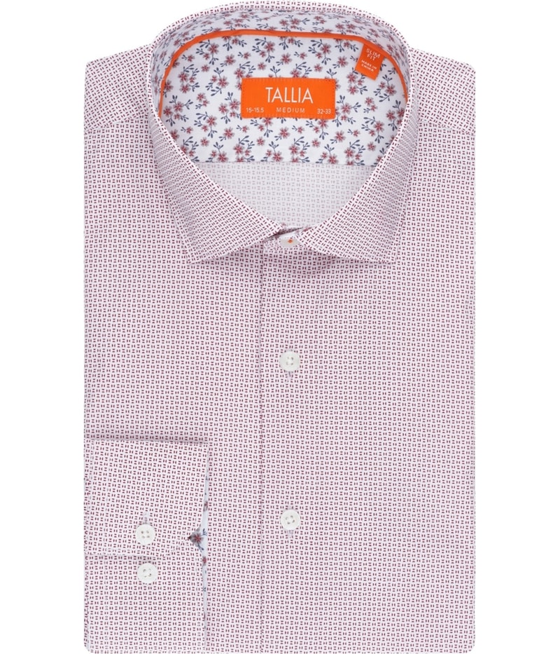 Tallia Mens Micro-Geo Button Down Dress Shirt
