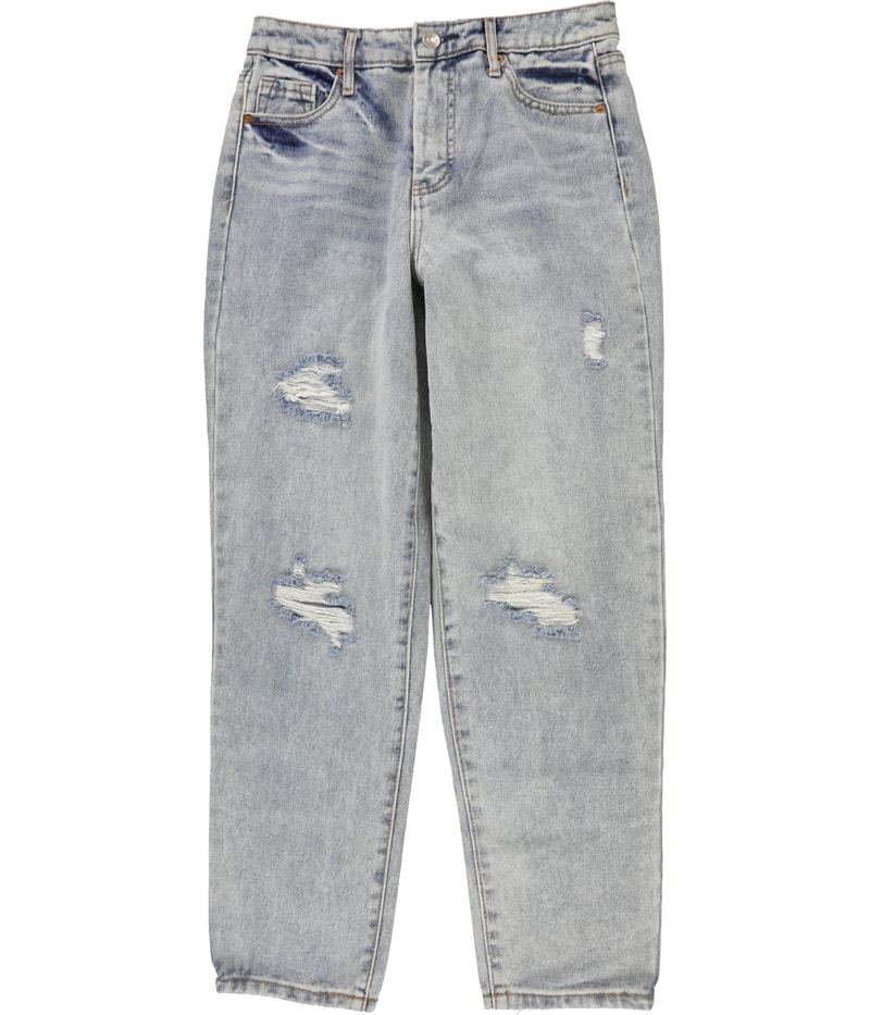 Jessica Simpson Womens Distressed Regular Straight Leg Jeans