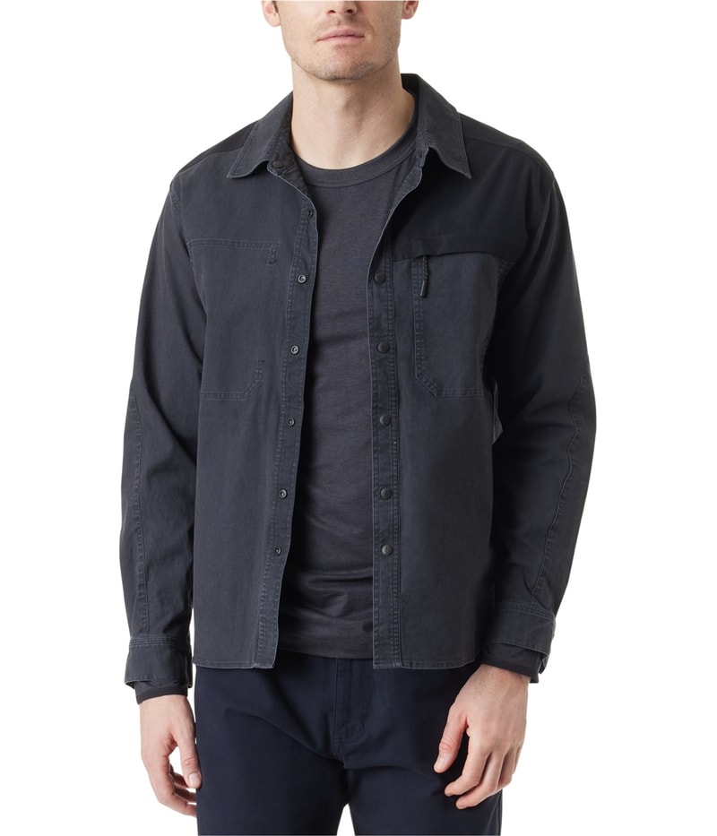 BASS OUTDOOR Mens Ripstop Utility Button Up Shirt