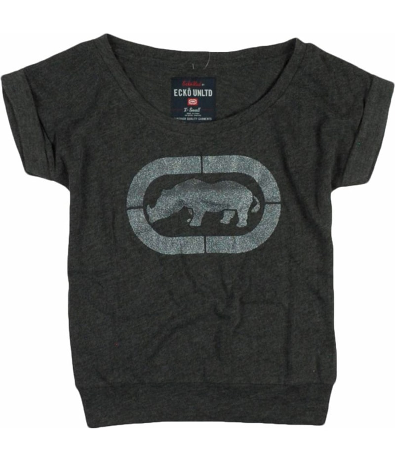 Ecko Unltd. Womens Ss Heathered Open Nk Glitter Shell Blouse