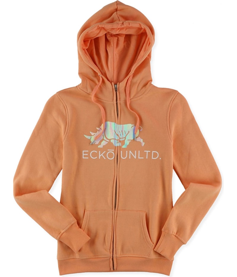 Ecko Unltd. Womens Worldwide Rhino Zip Up Hoodie Sweatshirt