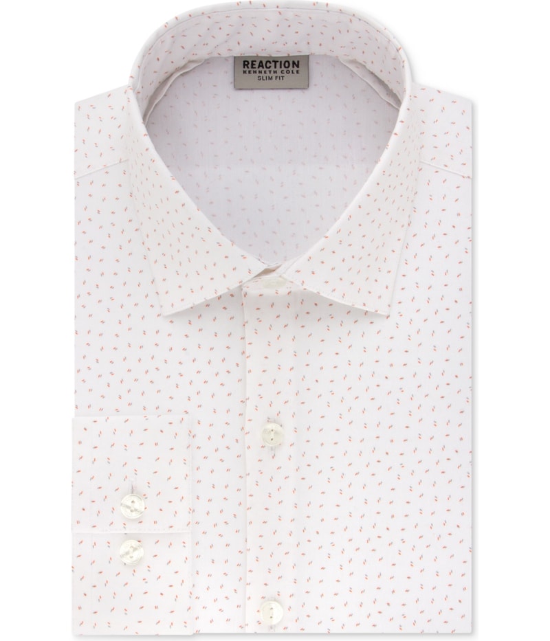 Kenneth Cole Mens Techni-Cole Button Down Dress Shirt