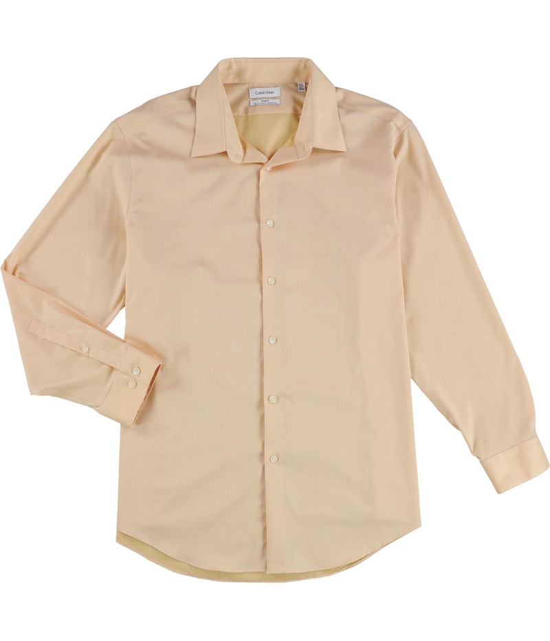 Calvin Klein Mens Steel Stain Shield Button Down Dress Shirt
