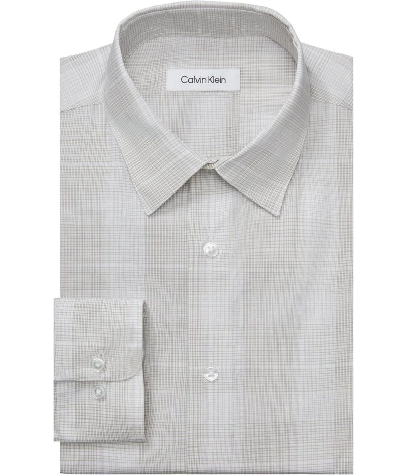 Calvin Klein Mens Wrinkle Free Button Down Dress Shirt