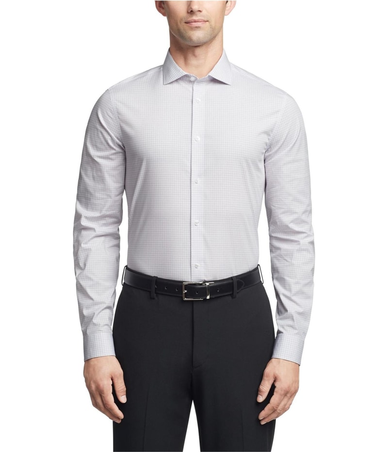 Calvin Klein Mens Winkle Free Button Down Dress Shirt