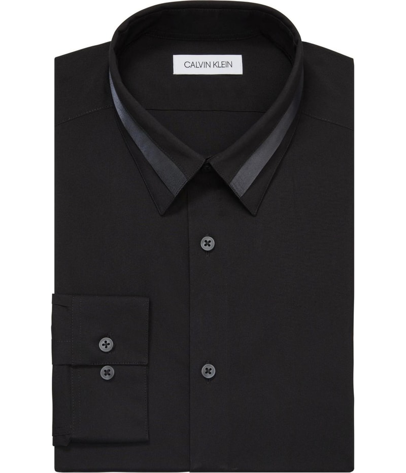 Calvin Klein Mens Stretch Button Down Dress Shirt