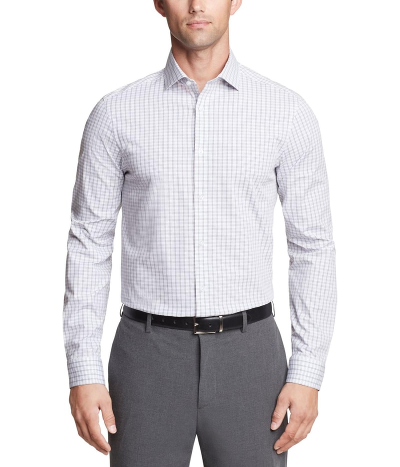 Calvin Klein Mens Steel + Button Down Dress Shirt