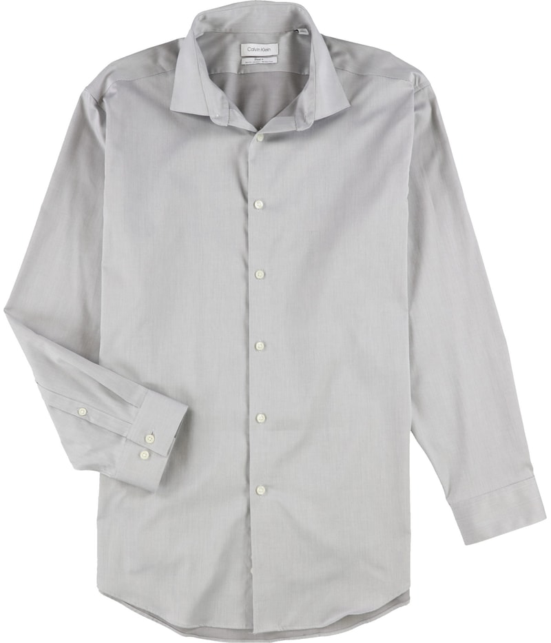 Calvin Klein Mens Steel Plus Button Down Dress Shirt