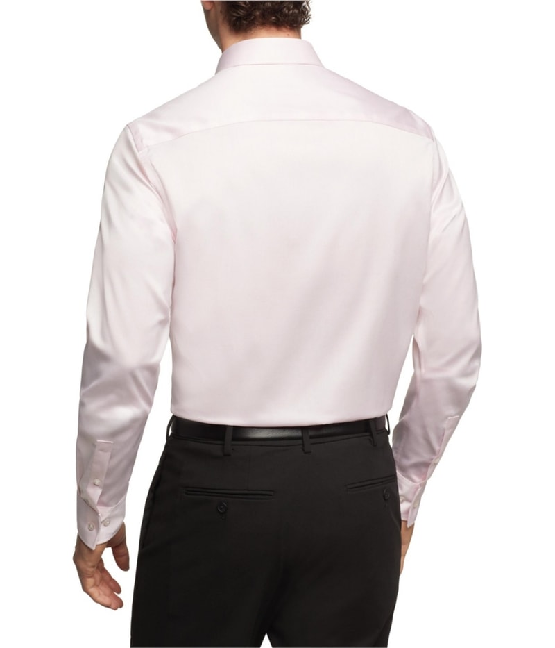 Calvin Klein Mens Refined Cotton Stretch Button Down Dress Shirt