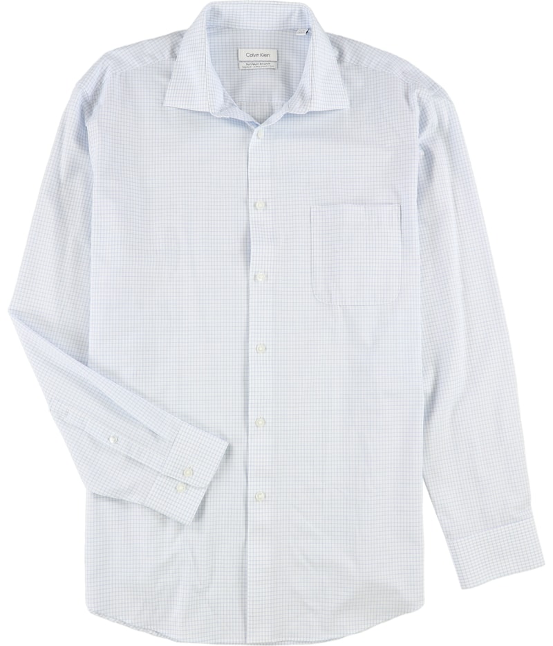 Calvin Klein Mens Soft Multi-Stretch Button Down Dress Shirt