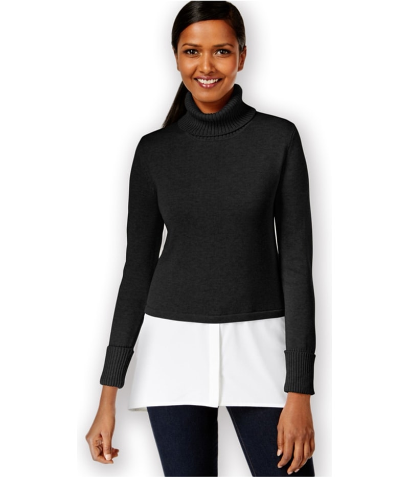Style & Co. Womens Layered-Look Turtleneck Pullover Sweater