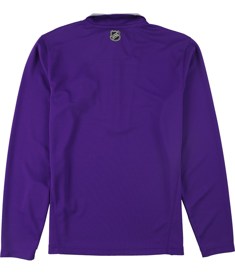 Reebok Mens LA Kings 1/4 Zip Graphic T-Shirt