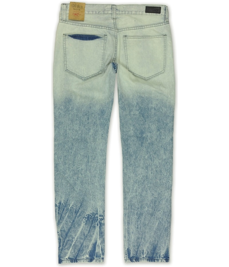 Ecko Unltd. Mens Roxy Wash Faded Denim Tapered Slim Jeans in Blue, image 2 of 2