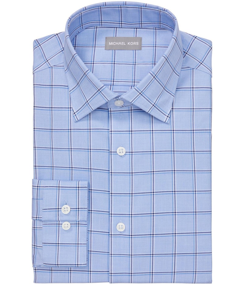Michael Kors Mens Airsoft Stretch Button Down Dress Shirt