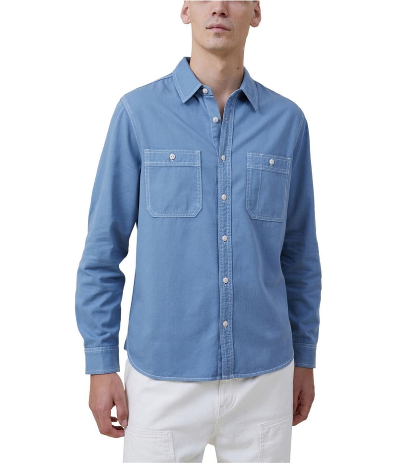 Cotton On Mens Brooklyn Long Sleeve Button Up Shirt
