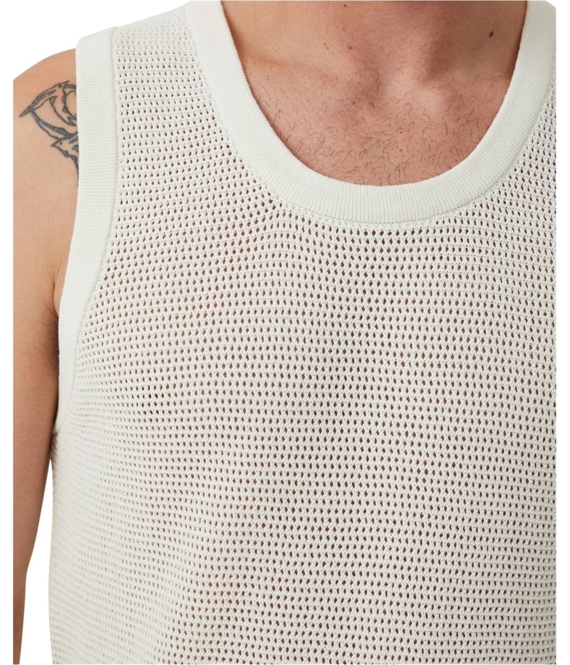 Cotton On Mens Wide Gauge Knit Tank Top