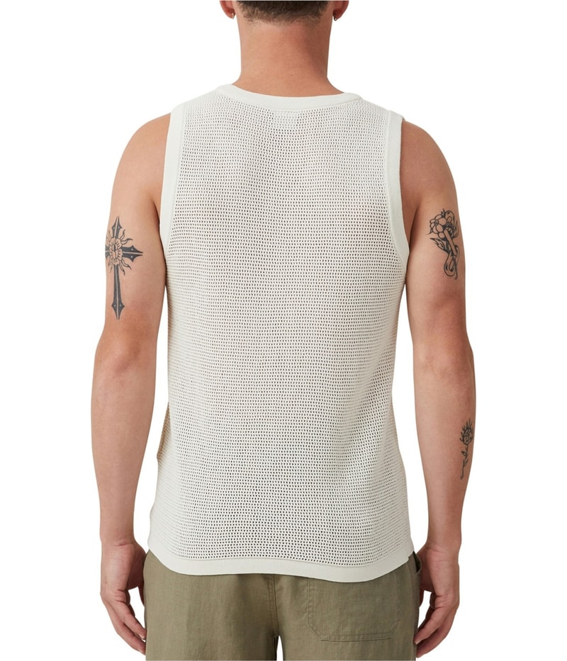 Cotton On Mens Wide Gauge Knit Tank Top