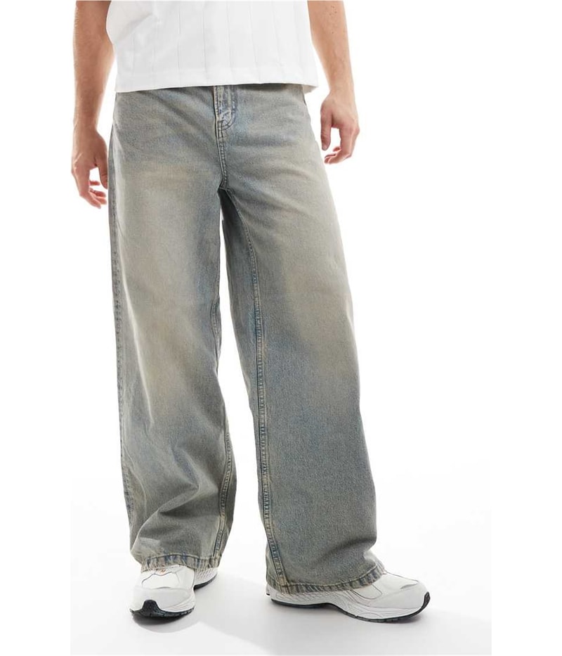 Cotton On Mens Super Baggy Skater Wide Leg Relaxed Jeans